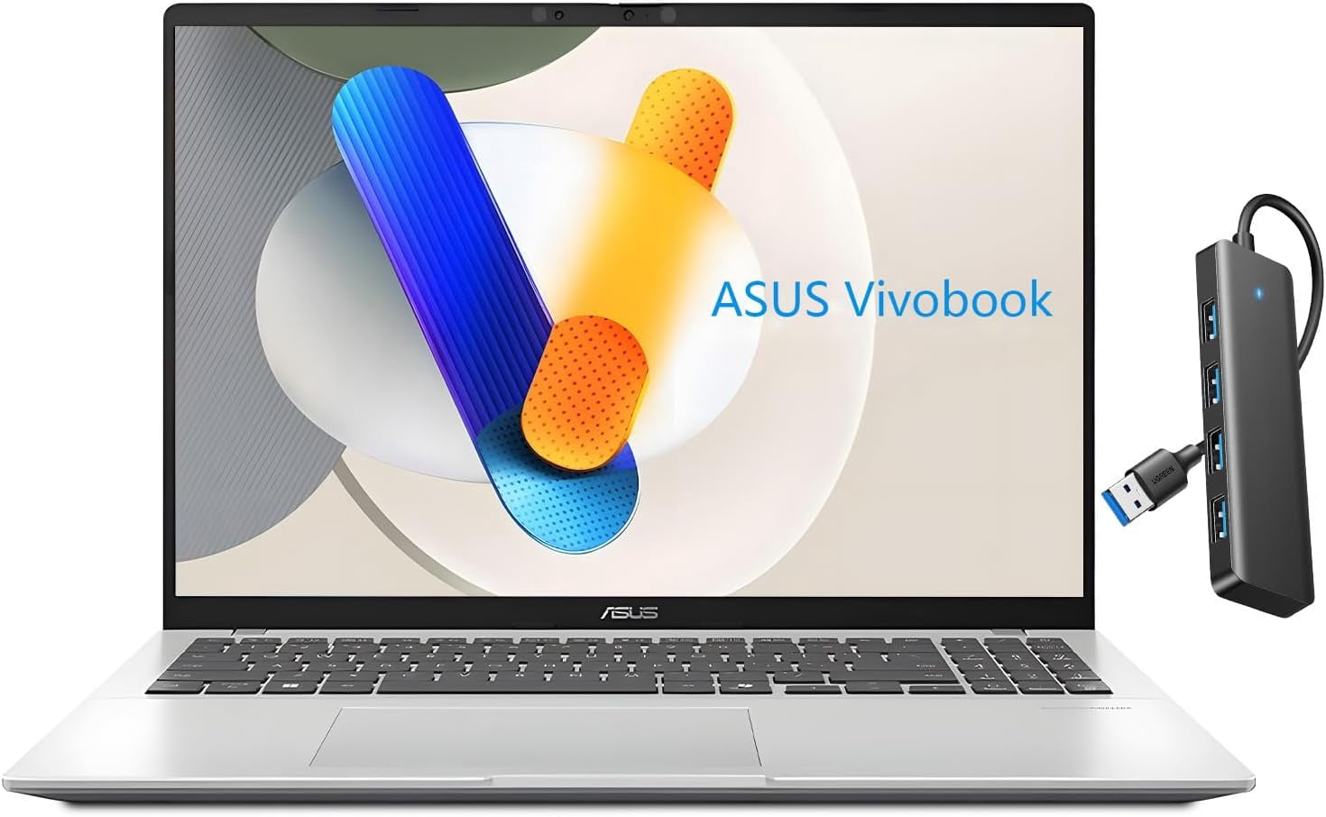 ASUS Vivobook 16 Laptop, 16" FHD+ WUXGA 60Hz Copilot+ PC, Qualcomm Snapdragon X(8-Core), 16GB LPDDR5 RAM, 1TB SSD, Wi-Fi 6E, Windows 11 Pro Notebook, USB HUB, Cool Silver