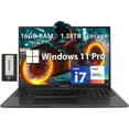 thumbnail image 1 of ASUS Vivobook 16" WUXGA Laptop, Intel i7-1255U, 16GB RAM, 1.28TB Storage(1TB SSD+288GB Docking Station Set), Intel Iris Xe Graphics, Numeric Keypad, WiFi 5, Win 11 Pro, Black, 1 of 9