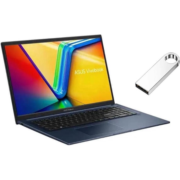 ASUS Vivobook 17" FHD Laptop | Intel Core i3-1215U(Beat AMD Ryzen 5 7520U) | Intel UHD Graphics|Camera| Blue | 24GB RAM | 512GB SSD | Windows 11 Home | Bundle with 64GB USB Flash Drive