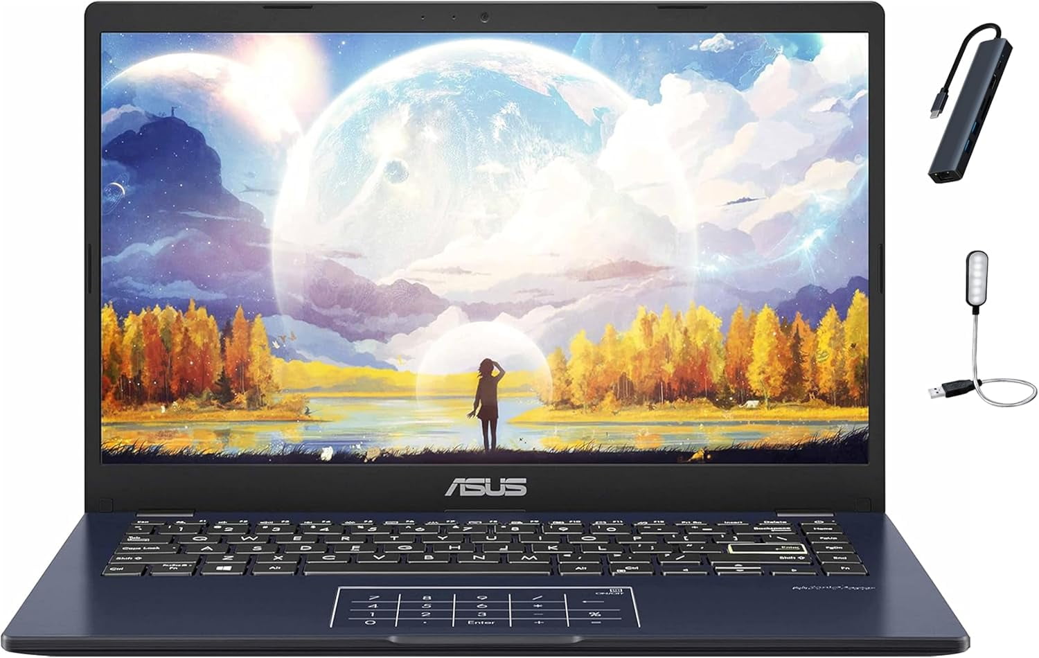 ASUS Laptop with Intel Celeron N4500, 128GB eMMC, 4GB RAM