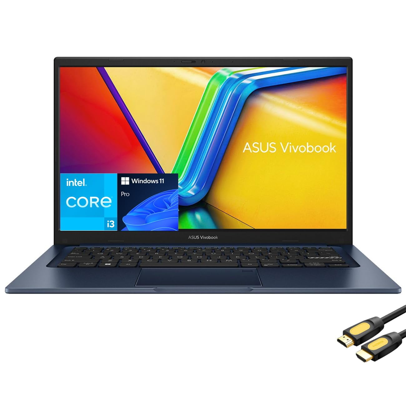 ASUS Vivobook Laptop for Students and Business, 14" FHD Micro-Edge Display, 12th Gen Intel Core i3-1215U (Up to 4.4GHz), 24GB RAM, 2TB NVMe SSD, 180deg Lay-Flat, WiFi 6E, USB-C, SPS HDMI, Win 11 Pro