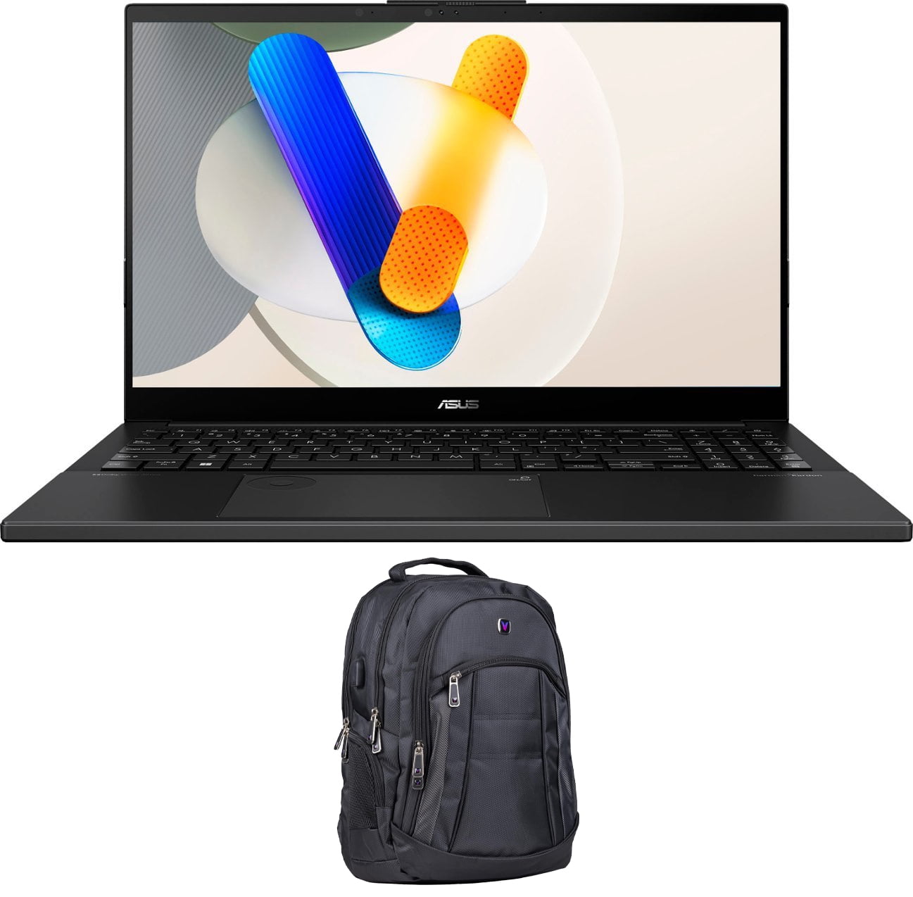 ASUS Vivobook Pro 15 Q533 Home/Business Laptop (Intel Ultra 7-155H 16-Core, 15.6in 60 Hz Full HD (1920x1080), GeForce RTX 3050, 16GB DDR5 5600MHz RAM, Win 11 Home) with Premium Backpack