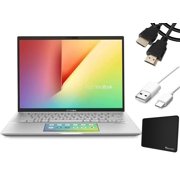 ASUS Vivobook S14 14'' FHD Display Laptop PC, Intel Core i7-8565U, 8GB RAM, 512GB PCIe NVME SSD, Backlit Keyboard, ScreenPad 2.0, Windows 10 Home, Silver+ Accessories