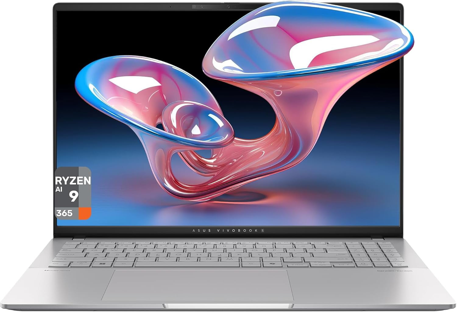 ASUS Vivobook S16 Copilot+ Laptop, AMD Ryzen AI 9-365, 32 GB LPDDR5x RAM, 1 TB PCIe SSD, 16" 3.2K (3200x2000) Display, AMD Radeon 880M, 1-Zone RGB Backlit Keyboard, W11 Home, Silver