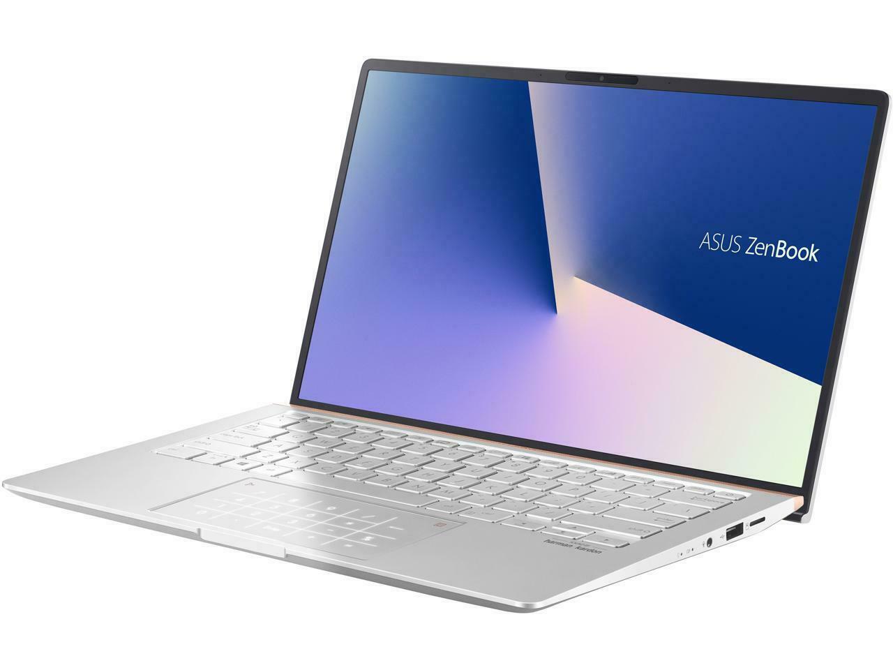 ASUS ZenBook 14 Ultra-Slim Laptop 14" Full HD 4-Way NanoEdge Bezel, AMD R7 3700U CPU, 8 GB RAM, 512 GB PCIe SSD, NumberPad, Windows 10 - UM433DA-DH75, Icicle Silver - image 1 of 2