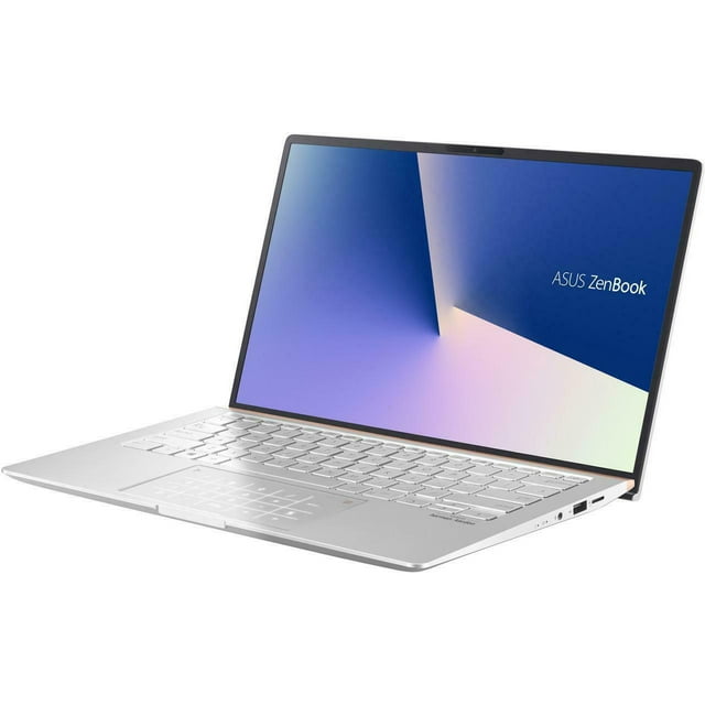 ASUS ZenBook 14 Ultra-Slim Laptop 14" Full HD 4-Way NanoEdge Bezel, AMD R7 3700U CPU, 8 GB RAM, 512 GB PCIe SSD, NumberPad, Windows 10 - UM433DA-DH75, Icicle Silver