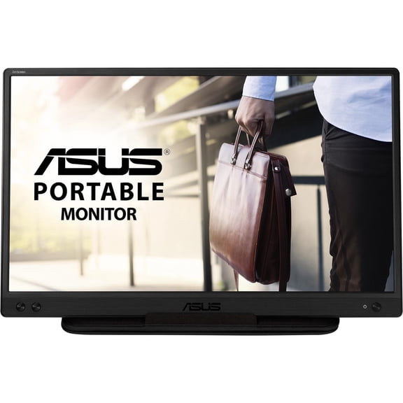 ASUS ZenScreen 15.6" Portable USB Type-C Monitor- Full HD, IPS Panel, USB Type-C, USB-Powered, Flicker Free, Blue Light Filter, Tripod Mountable, Anti-Glare Surface, Protective Sleeve- MB166C