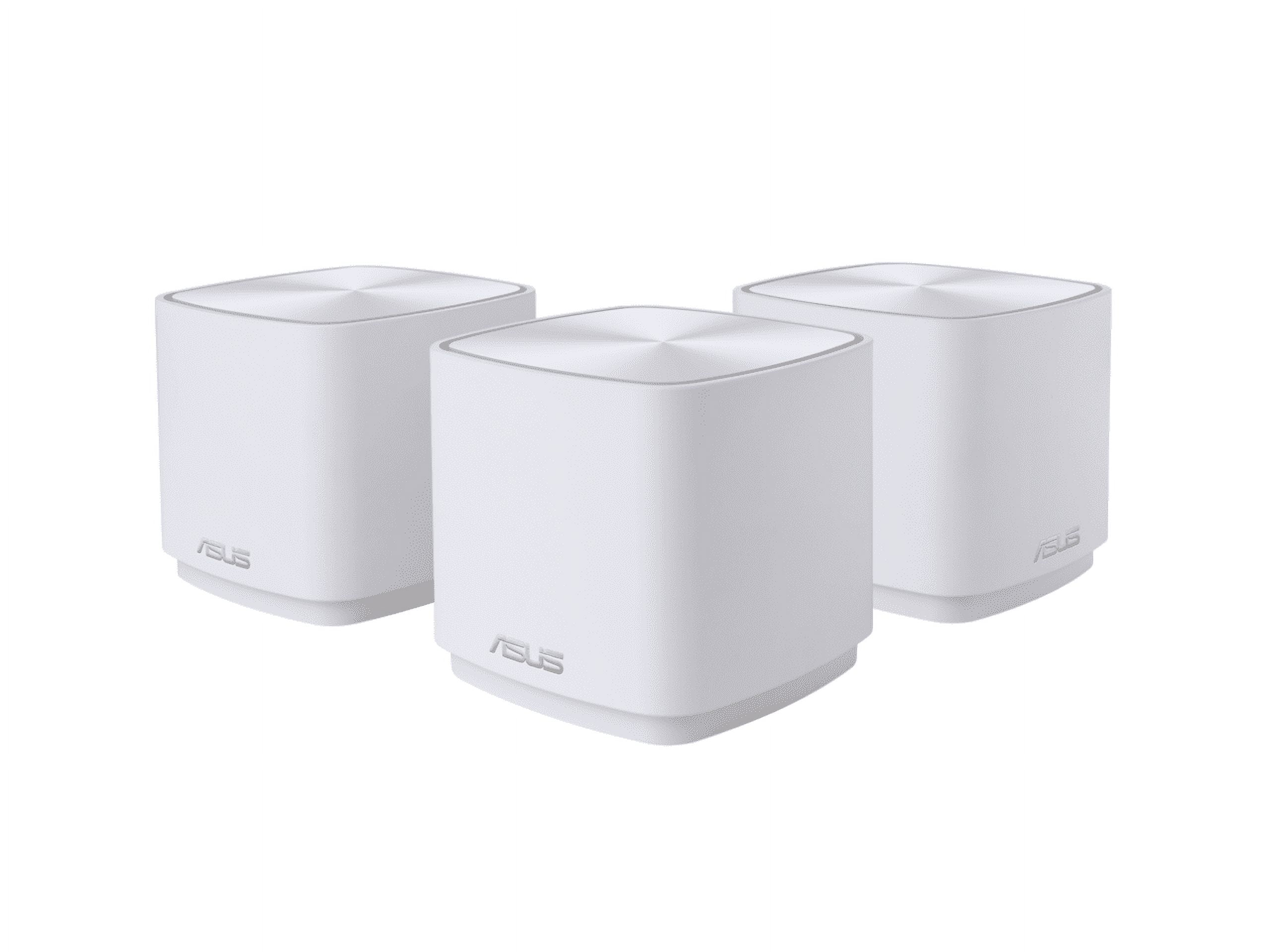 ASUS ZenWiFi AX Mini (XD5) Dual-band Whole Home Mesh WiFi System (3 Pack), WiFi 6, 802.11ax, up to 5000 sq ft & 5+ rooms, AiMesh, Lifetime Free Internet Security, Parental Controls, Easy Setup