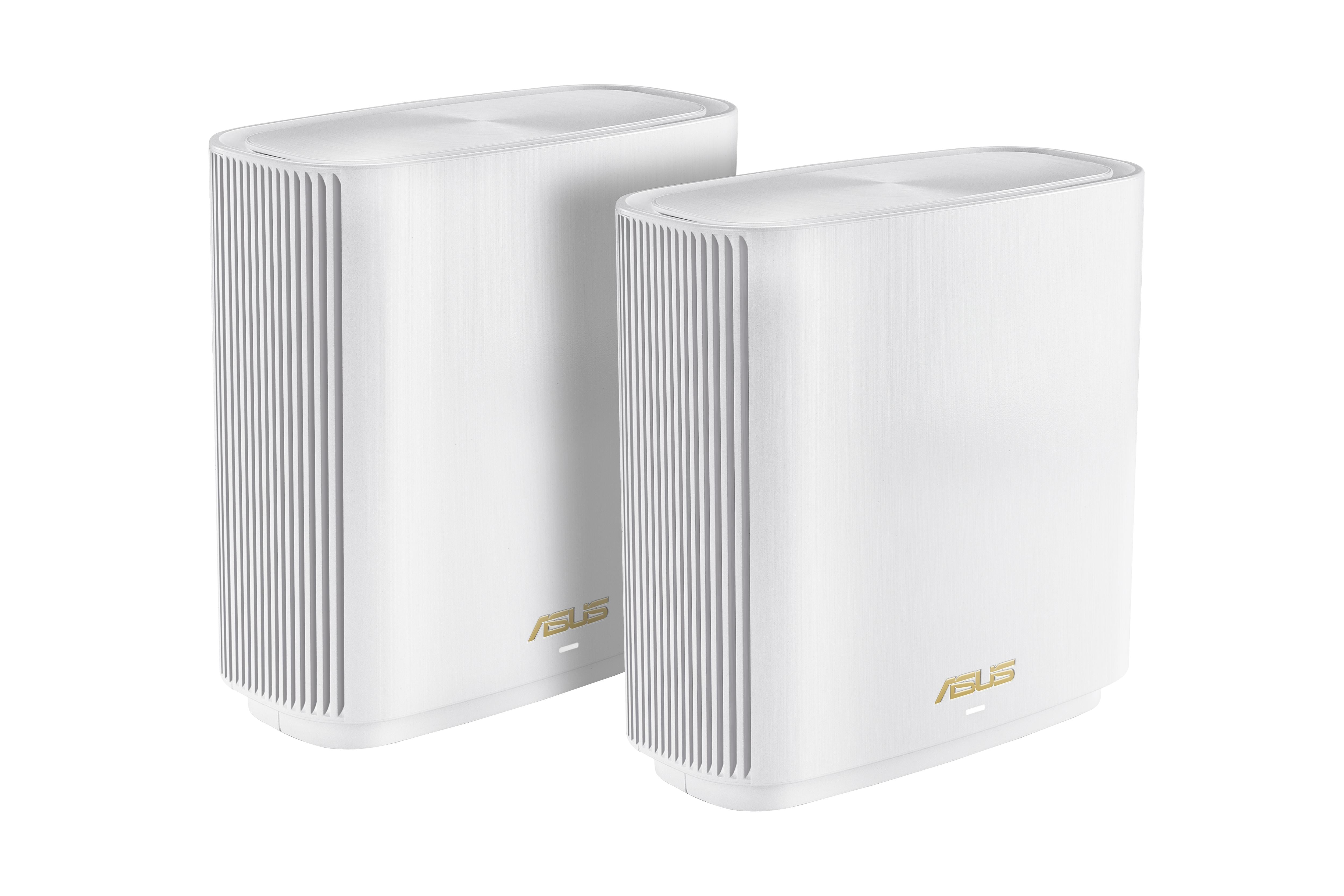 ASUS ZenWiFi AX Whole-Home Tri-band Mesh WiFi 6 System (XT8-WHITE)-2 pack,  Coverage up to 5,500 sq.ft/6+rooms, 6.6Gbps, 3 SSIDs, life-time free 