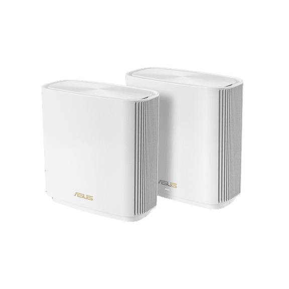 Open Box ASUS ZenWiFi AX Whole-Home Tri-band Mesh WiFi 6 System (XT8-WHITE)-2 pack, Coverage up to 5,500 sq.ft/6+rooms, 6.6Gbps, 3 SSIDs, life-time free network security and parental controls, 2.5G port