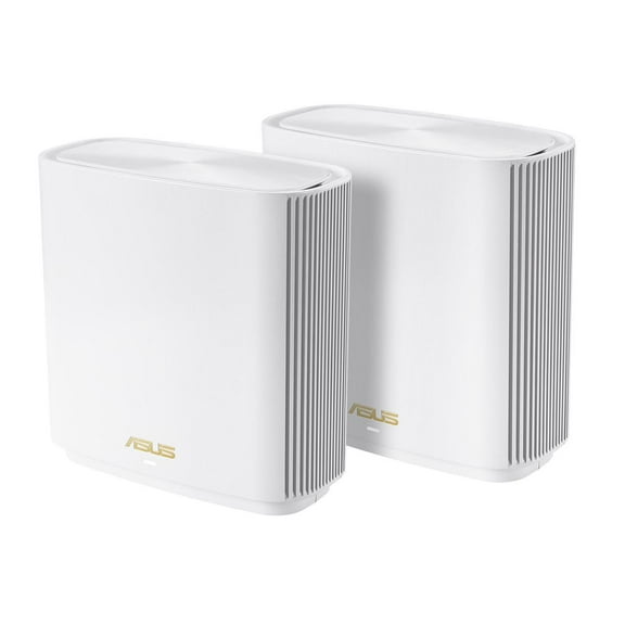 ASUS ZenWiFi AX Whole-Home Tri-Band Mesh WiFi 6 System (XT8) - 2 Pack, Coverage up to 5,500 sq.ft or 6+Rooms, 6.6Gbps, WiFi, 3 SSIDs, Life-time Free Network Security and Parental Controls, 2.5G Port