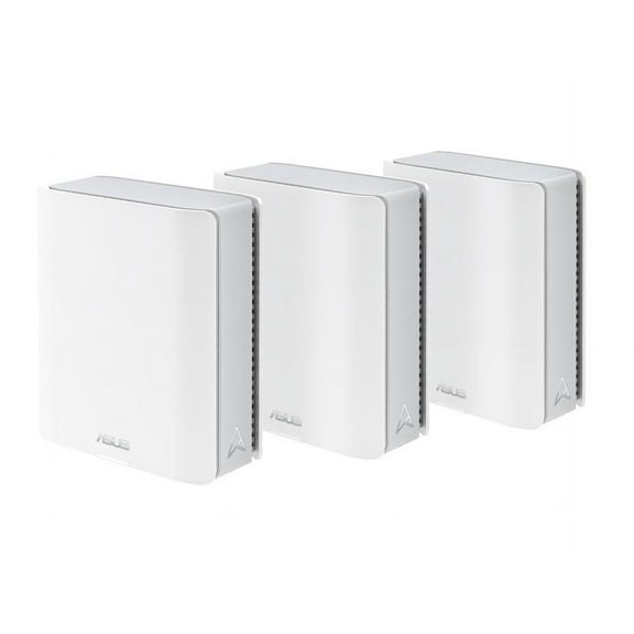 Asus ZenWiFi BT6 BT6(W-3-PK) Wi-Fi 7 IEEE 802.11 a/b/g/n/ac/ax/be Ethernet Wireless Router - Tri Band - 2.40 GHz ISM Band - 6 GHz UNII Band - 7 x Antenna(7 x Internal) - 1.18 GB/s Wireless Speed - ...