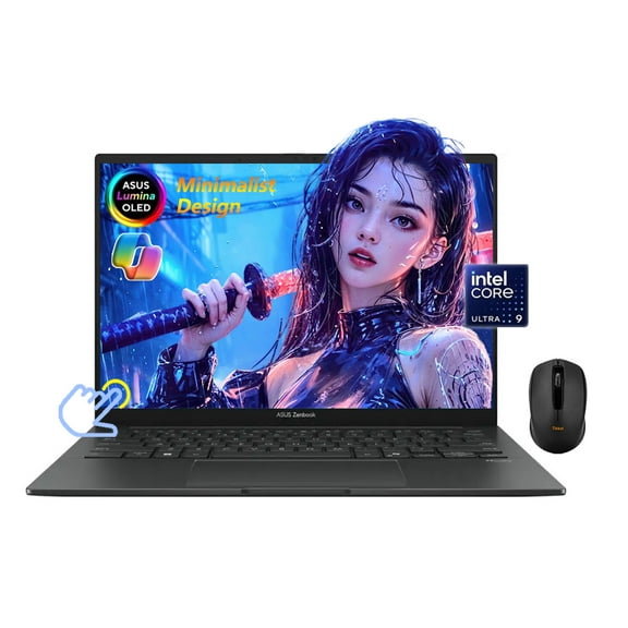 ASUS Zenbook 14" OLED Touch Screen Laptop, WUXGA(1920x1200), Intel Core Ultra 9 285H Up to 5.4GHz, Intel Arc GPU, Copilot, Thunderbolt 4, Wi-Fi 7, Win11 H, w/Wireless mouse 32GB 7467MHz RAM | 4TB SSD