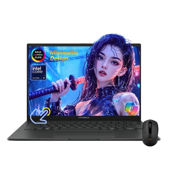 ASUS Zenbook 14" OLED TouchScreen Laptop, WUXGA(1920x1200), Intel Core Ultra 9 285H Up to 5.4GHz, Intel Arc GPU, Copilot, Thunderbolt 4, Wi-Fi 7, Win11 H, w/Wireless mouse 32GB 7467MHz RAM| 512GB SSD