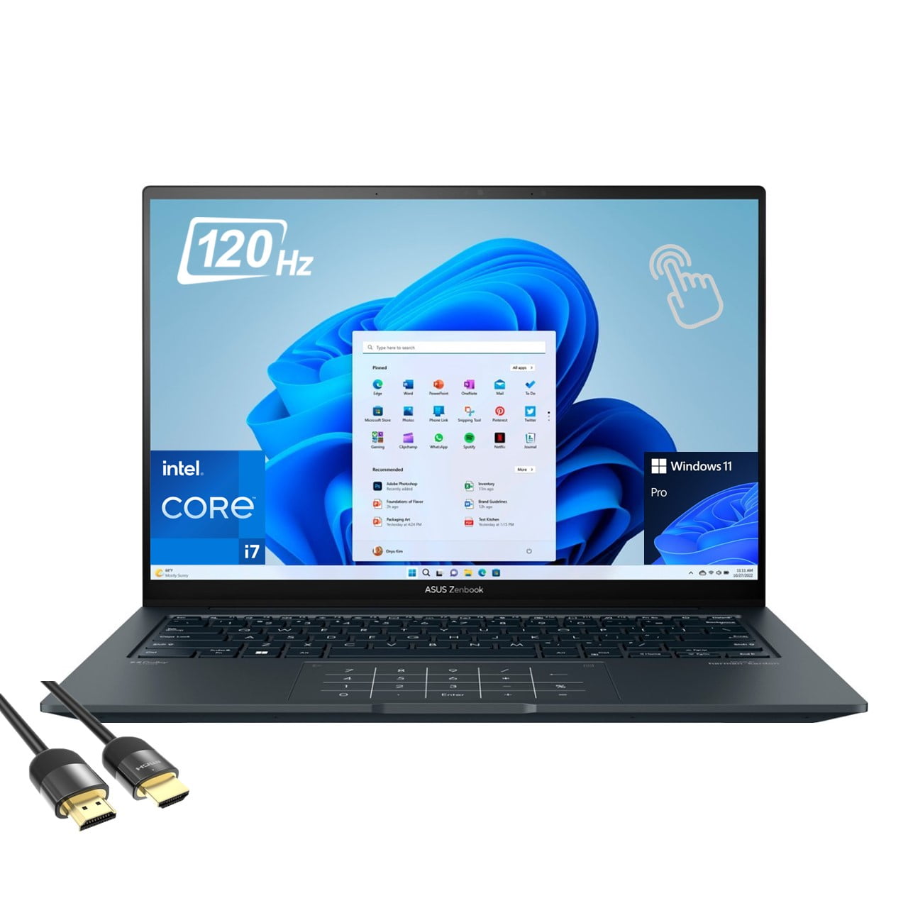 Portátil  ASUS Zenbook Pro Duo 15 OLED UX582ZW-H2035W, 15.6 UHD 4K,  Intel® Core™ i7-12700H, 16GB RAM, 1 TB SSD, RTX™ 3070 Ti, W11H