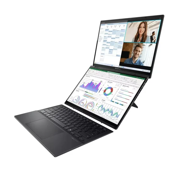 ASUS Zenbook DUO 14" OLED Touchscreen Laptop - Intel EVO Edition Powered by Intel Core Ultra 9 Series 2 Processor - Dual 14 OLED Touch 120Hz Displays - 2TB SSD - Windows 11