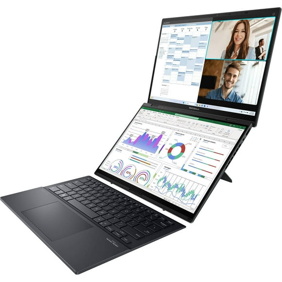 ASUS ZenBook Duo UX8406CA-DS79T 14" 3K 120Hz 2-In-1 OLED Touchscreen Laptop, Intel Core Ultra 7 255H 2.0GHz, 32GB RAM, 1TB SSD, Windows 11 Home, Inkwell Gray
