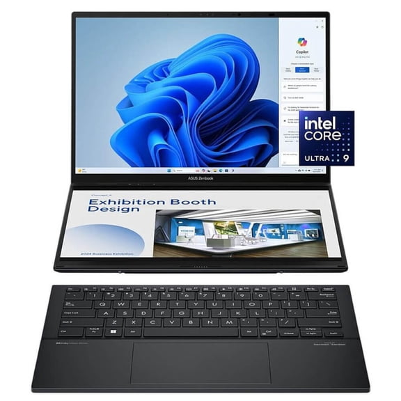 ASUS Zenbook DUO Laptop, Dual 14" OLED 3K 120Hz Touch Display, Intel Evo Certified, Intel Core Ultra 9 185H CPU, Intel Arc Graphics, 32GB RAM, 1TB SSD, Windows 11, Inkwell Gray, UX8406MA-PS99T