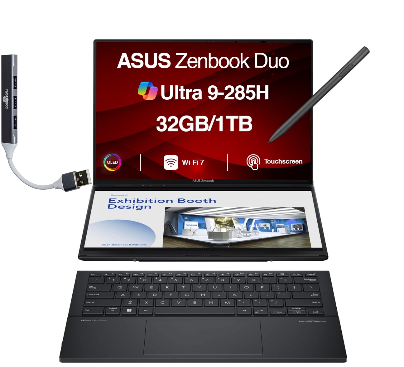 ASUS Zenbook Duo 14in OLED 3K Touch Laptop Ultra 9 285H 32GB 1TB SSD ...