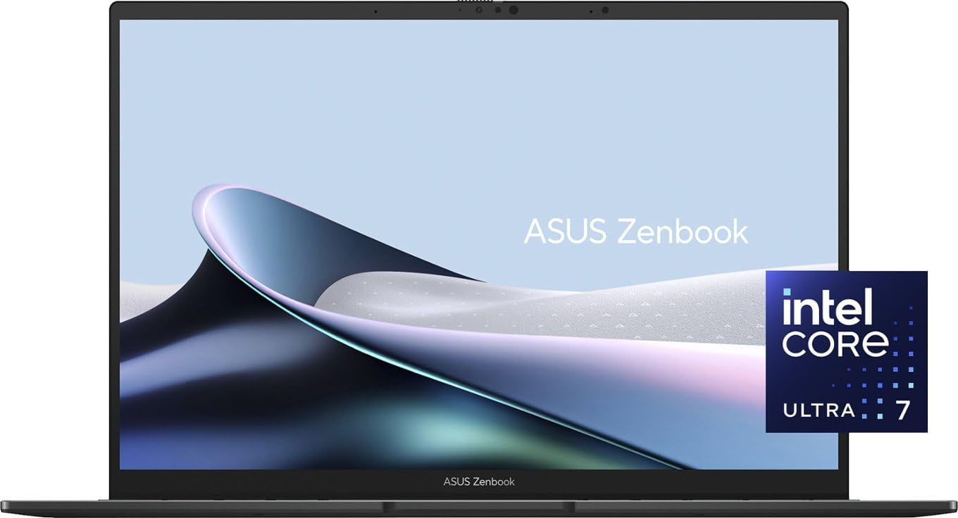 ASUS Zenbook Laptop, 16 Cores Intel Ultra 7 Processor 155H Intel ARC Graphics, 16GB LPDDR5 RAM 2TB SSD, 14" WUXGA OLED Touchscreen Display, Wi-Fi 6E, Thunderbolt 4, Backlit Keyboard Win11 Pro