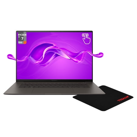 ASUS Zenbook S16 Copilot+ Laptop, AMD Ryzen AI 7-350, 24 GB LPDDR5X RAM, 2 TB PCIe SSD, 16” 3K (2880x1800) Touchscreen, AMD Radeon Graphics, Backlit Keyboard, W11 Pro, Zumaia Gray + Traix MousePad