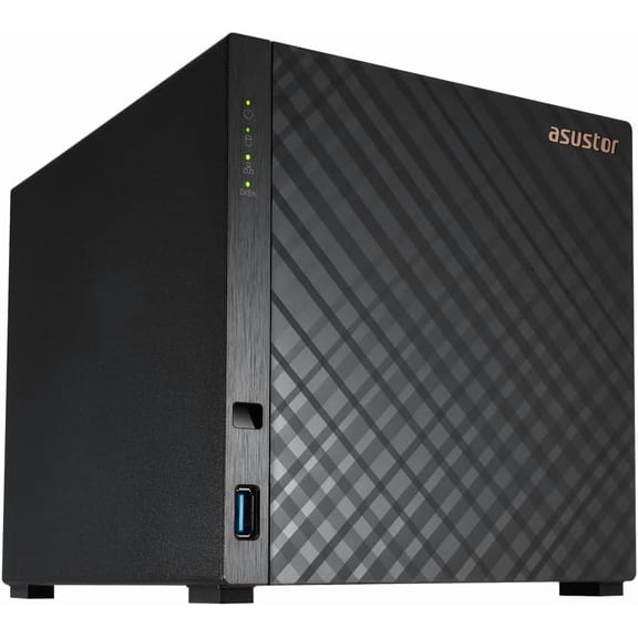 Asustor AS1204T Drivestor 4 Gen 2 ,4 Bay NAS, Quad-Core 1.7GHz CPU, 2.5GbE Port, 1GB DDR4, Three USB 3.0 (Diskless)