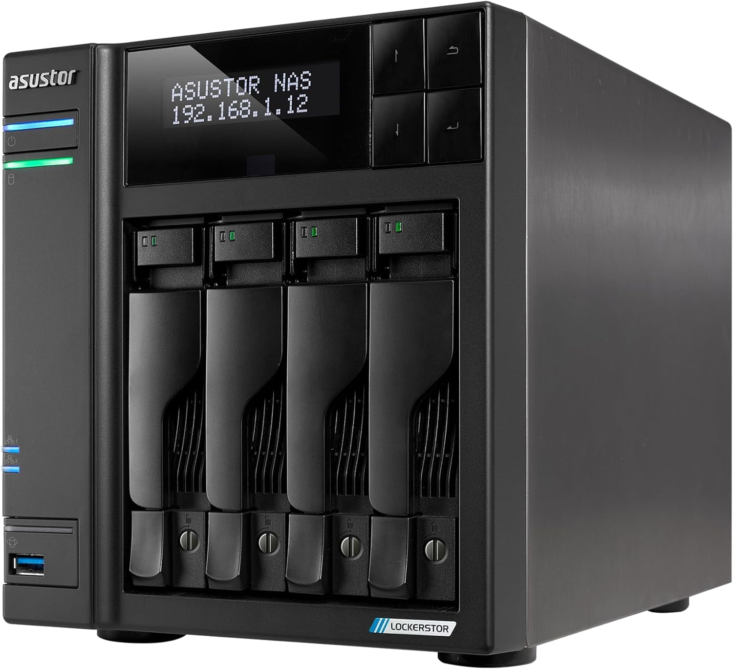 Asustor AS6704T v2 Lockerstor 4 Gen2+ 4 Bay NAS, Quad-Core 2.0GHz CPU, 2x5GbE ,4GB RAM DDR4, 4x M.2 SSD Slots (Diskless)