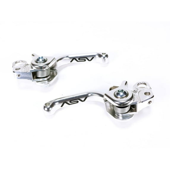 ASV F3 Series Unbreakable Front and Rear Brake Levers for Yamaha PW50 (2004-2024) (Silver) - RFF30303-s