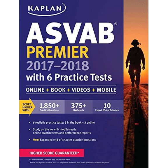 Pre-Owned ASVAB Premier 2017-2018 with 6 Practice Tests: Online + Book + Videos (Kaplan Test Prep)