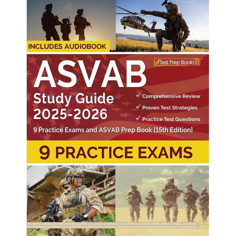 Lydia Morrison, ASVAB Study Guide, 2025-2026, 9 Practice Exams