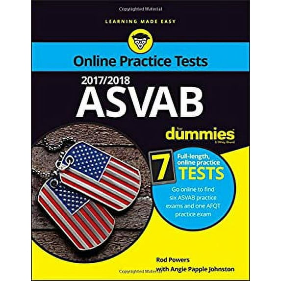 Pre-Owned 2017/2018 ASVAB for Dummies with Online Practice (Paperback)