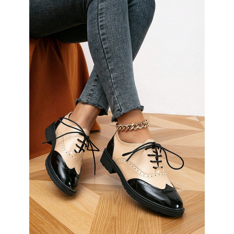 Flat oxford shoes clearance
