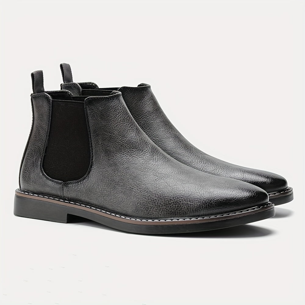 ASWMXR Men s Comfortable Chelsea Boots Slip on Casual Walking Shoes