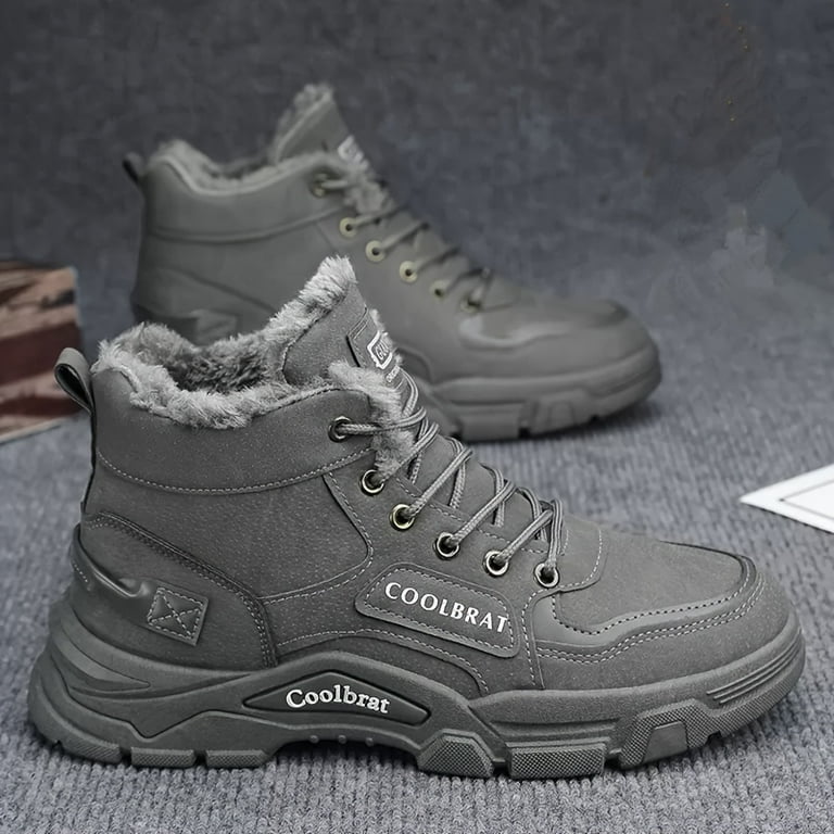 ASWMXR Men s Sturdy Work Boots Lace up Boots Comfortable And Breathable Walmart