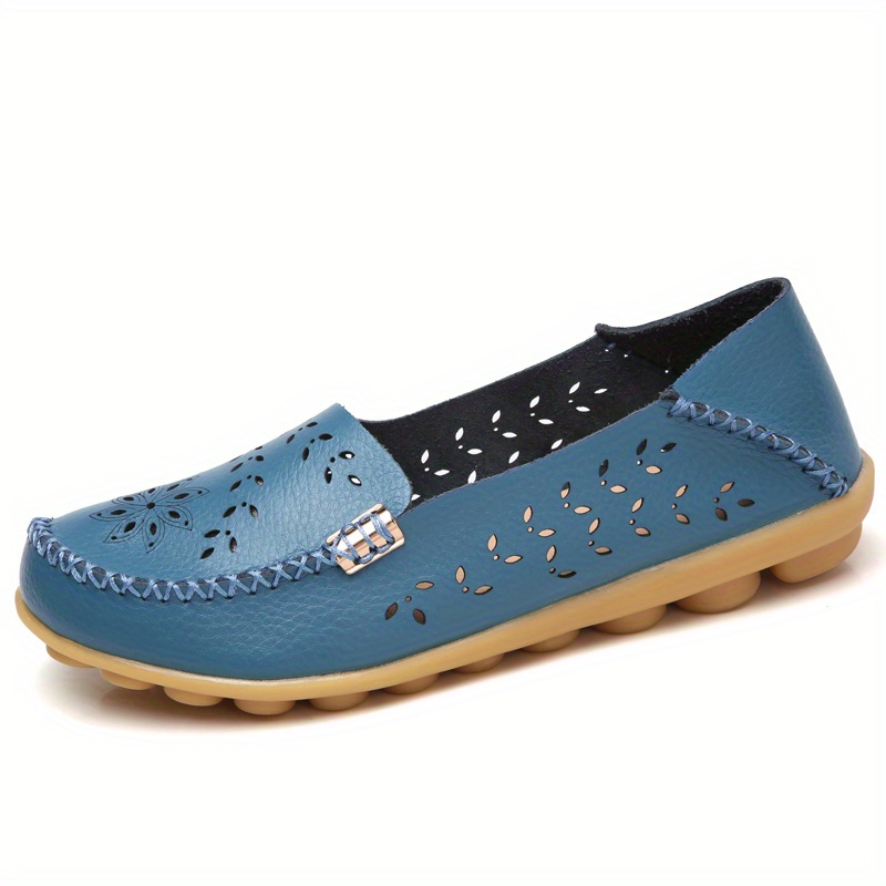 ASWMXR Women‘s Hollow Out Design Loafers Lightweight Closed Toe Slip On