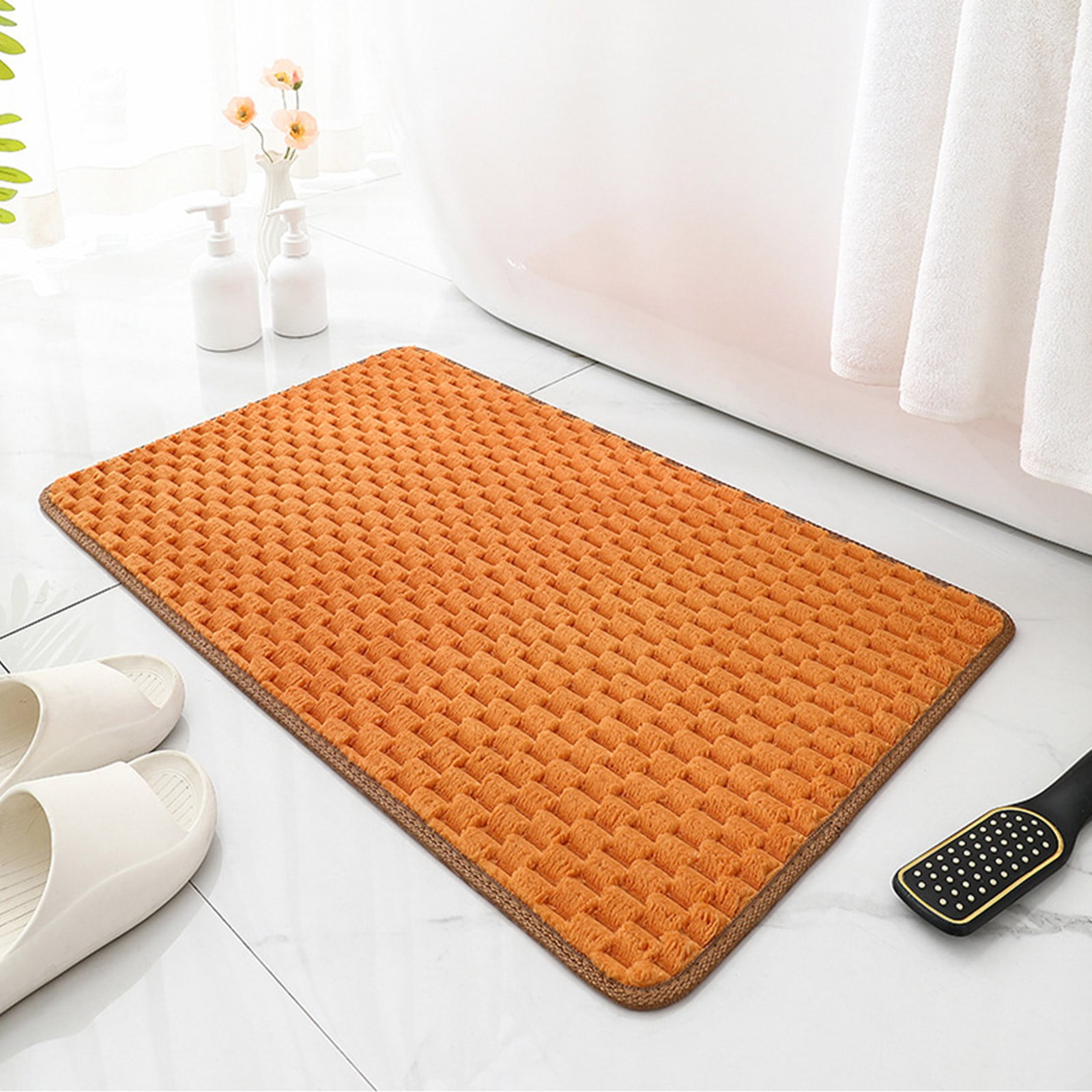 ASXITE Bath Mats for Bathroom Floor,Bathroom Rugs Sets,Golden Turtle Velvet Carpet Soft ...
