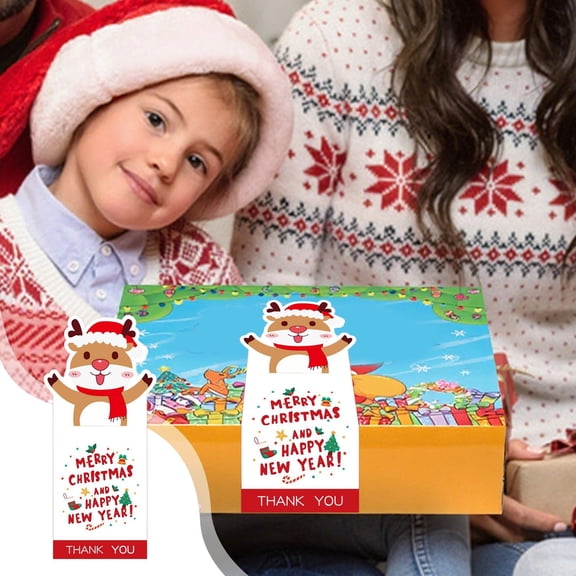 ASXITE Christmas Decorations Indoor,50 Stickers/Pack Christmas Stickers Merry Christmas Sealing Stickers Gift Box Packaging Decorative Labels Greeting Card Gift Bag Sticker Decoration