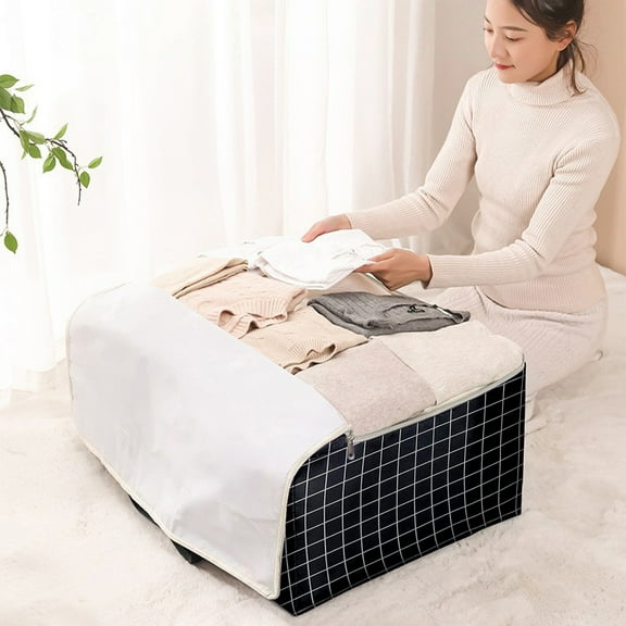 ASXITE Duffel Bags for Traveling,Extra Large Storage Bag Luggage Bag Water Proof Thickened Moving Bag Folding Organizer Bag with Strong Handles Zippers for Bedding Comforters Blanket Clothes