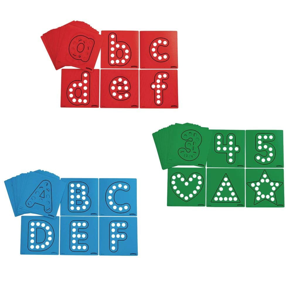 ASYT Dabber Dot Stencils Kit, Dabber Dot Lowercase Alphabet Stencils ...