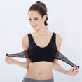 thumbnail image 1 of ASYTTY Bustiers Bra Ladies Bralette Ladies Lace Bustier Bra Women Yoga Bralette Lace Cara Mia Bra for Without Underwire Lace Breathable Bra Ladies Comfortable Bra With Pads Black Size XL, 1 of 5