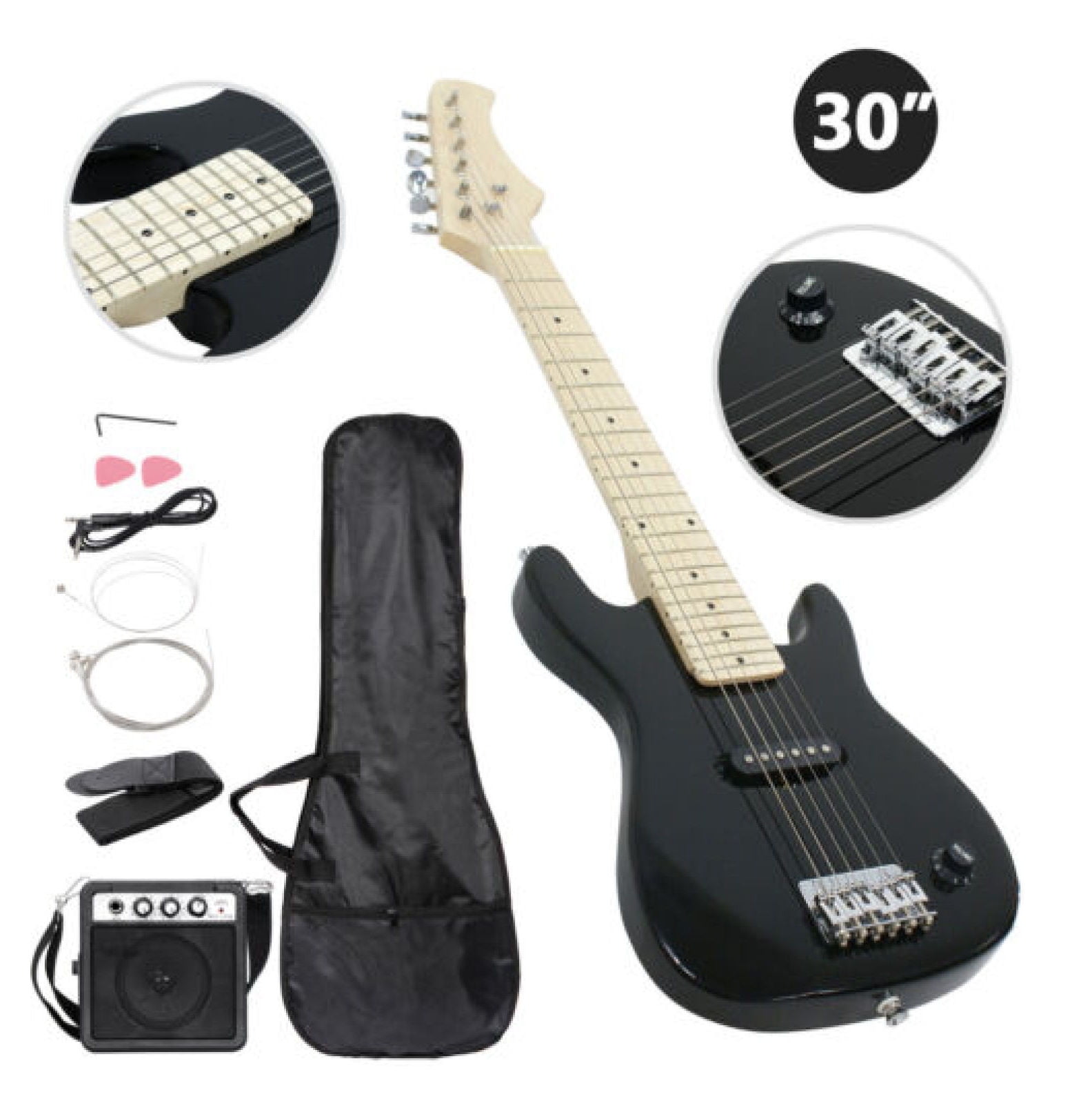 ZENY Youth Mini Electric Guitar Set, 30