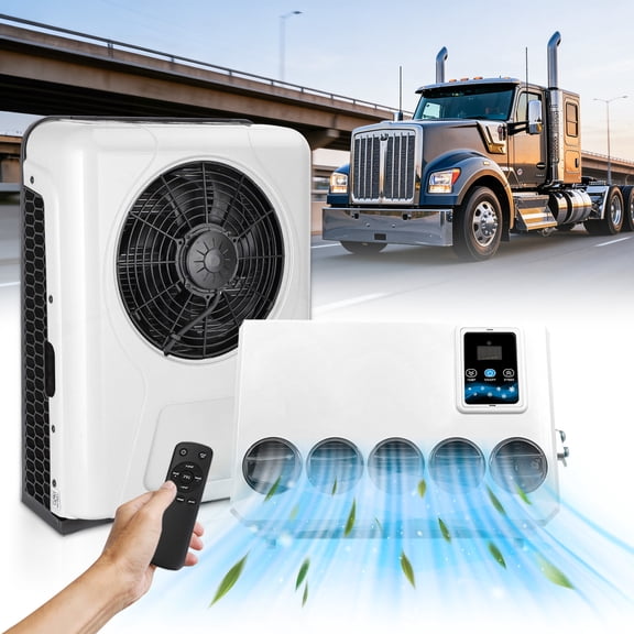 ASpligo Air Conditioner Electric Car Truck Camper Van RV Air Conditioning 12V dc Universal Automotive Split AC Unit 6600BTU -10500BTU New energy for Carrier Crane Tractor Motorhome