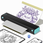 Phomemo M08F Bluetooth Tattoo Stencil Printer - Wireless Thermal Printer with 10 Free Papers, Portable Tattoo Machine for Artists & Beginners, Works with Phone iPad Tablet & PC Black