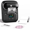 thumbnail image 1 of Phomemo M110 Label Maker Machine with Tape Barcode Printer Bluetooth Portable Thermal Printer, Wireless Label Maker with 100 Labels, for Small Business, Shipping, Clothing Tags & Mailing(Black), 1 of 10