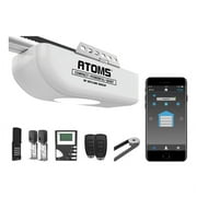 AT-1723BKW Skylink Atoms Smartphone-Controlled Extremely Quiet Anti-Breakin Belt Drive Garage Door Opener Model ATR-1723BKW with Built-In Bright LED Lighting