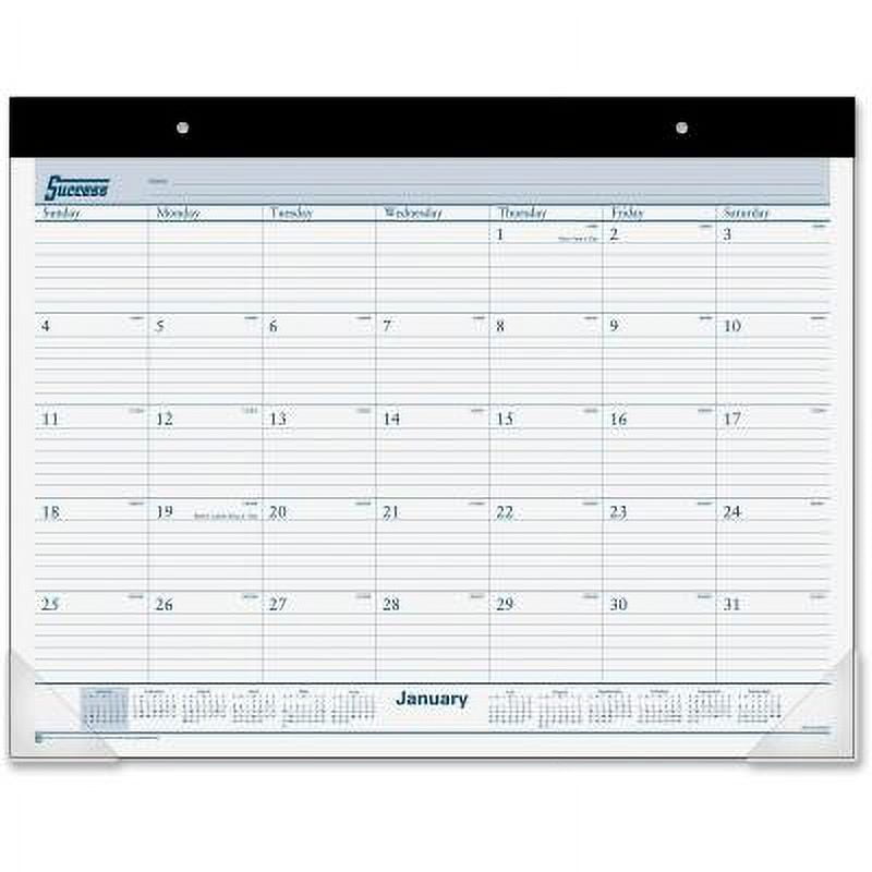 At A Glance 1pk Desk Pad 21 75 X 17 White Sheets Black Binding