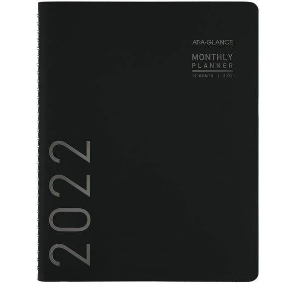 AT-A-GLANCE 2022 7" x 8.75" Planner Contemporary Black 70-120X-05-22
