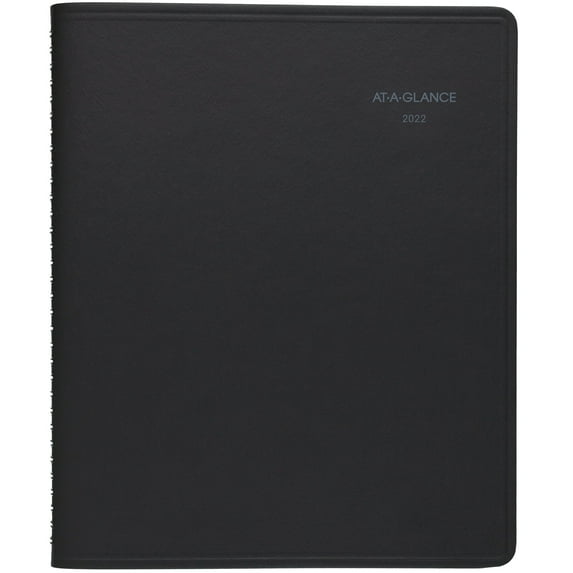 AT-A-GLANCE 2022 8" x 10" Weekly & Monthly Appointment Book QuickNotes Black 76-01-05-22