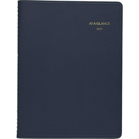 AT-A-GLANCE 2022 Weekly Appointment Book Planner, Navy, Large, 8.25" x 11",