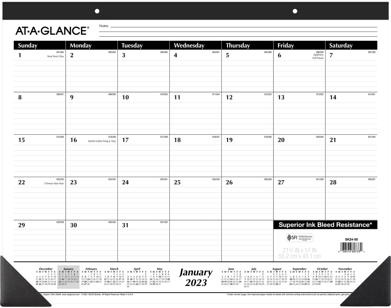 AT A GLANCE 2023 Desk Calendar Desk Pad 21 3 4 X 17 Large Ruled at-a-glance-2023-desk-calendar-desk-pad-21-3-4-x-17-large-ruled